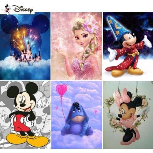 Disney 5D DIY Diamond Embroidery Full Display "Cartoon Mickey Mouse" Diamond Painting Square/Round Rhinestones Decor Art