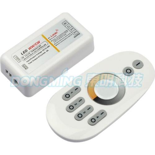 2.4G RF wireless Brightness color temperature led controller Adjustable led controller, Dual white 4-zone rf remote controller