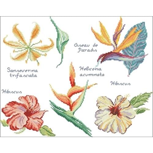 Flower paradise patterns Counted Cross Stitch 11CT 14CT 18CT DIY Chinese Cross Stitch Kits Embroidery Needlework Sets