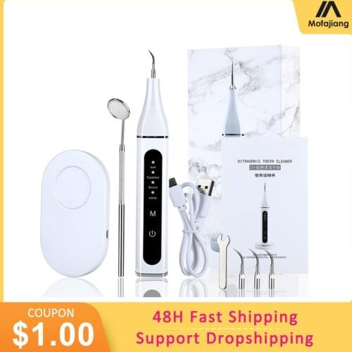 Ultrasonic Dental Calculus Remover Household Tartar Scraper Electric Plaque Remover Tooth Smoke Stains Sonic Teeth Cleaning Tool