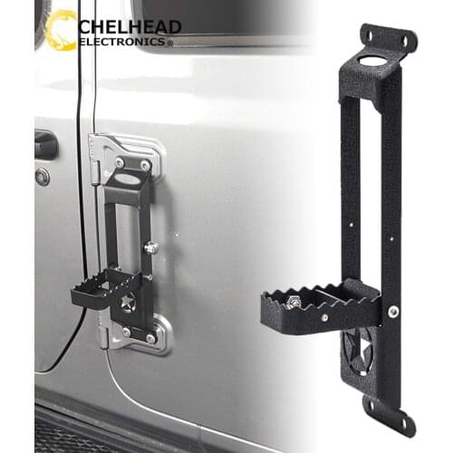 Door Hinge Step Foot Peg Folding Foot Pedal for Jeep Wrangler JK 2007-2018