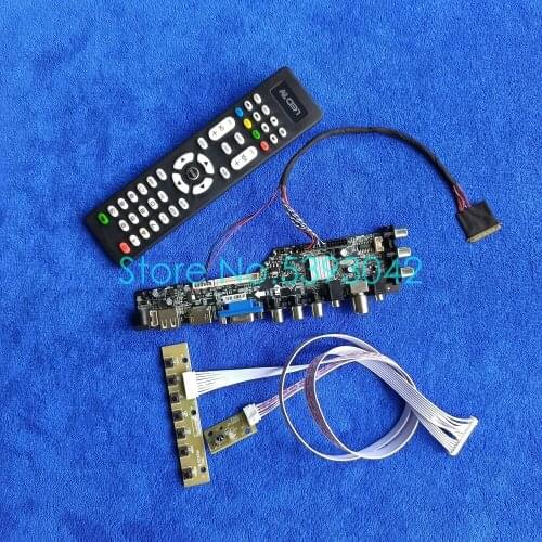 Display drive board kit 40-Pin DVB 3663 signal digital For LP140WH2-TLA1/TLE2/TLL1/TLN1/TLS1/TLT1 1366*768 LVDS USB VGA AV