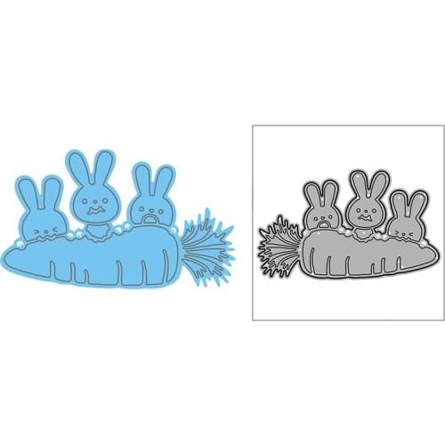 New Rabbit Carrot Animal Craft Embossing Mold 2021 Metal Cutting Dies for DIY Decorative Scrapbooking Album Card Making No Stamp