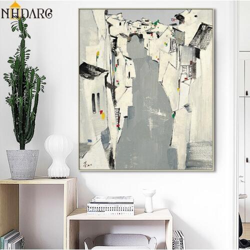 New Chinese Simple Style Landscape Posters and Prints Canvas Painting Art Wall Pictures for Living Room Hallway Home Decor