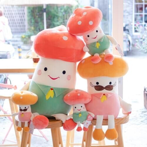 20-70cm Cartoon Mushroom Shaped Pillow Stuffed Soft Back Cushion Funny Mushroom Gifts For Kids Birthday