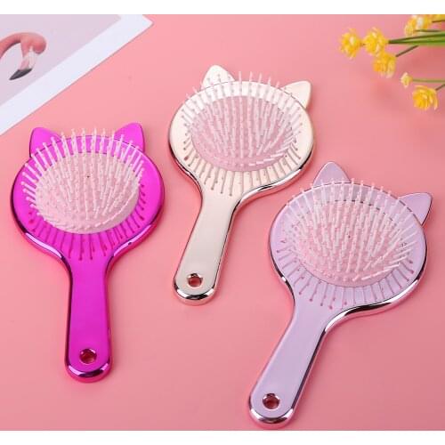 Cute Cat Ears Massage Combs Salon Hairdressing Comb Promote Head Blood Circulation Hair Brush Combs Hair Care