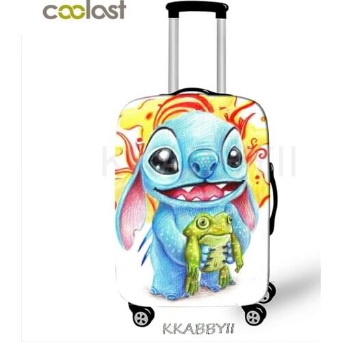 Elastic Dust Cover Cartoon Stitch Luggage Cover 18-32 Inch Travel Suitcase protective sleeve Travel Accessories