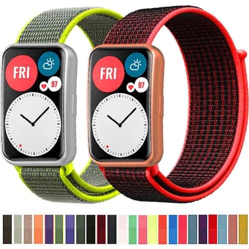 Nylon Band For Huawei Watch FIT Strap Smartwatch Accessories Loop Wristband Belt bracelet Huawei Watch fit 2021 Strap