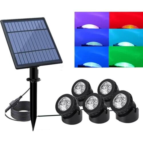 Solar Pond Light Outdoor Solar Underwater Spotlight Garden Pathway Security Night Light Submersible Lamp Landscape Spotlights