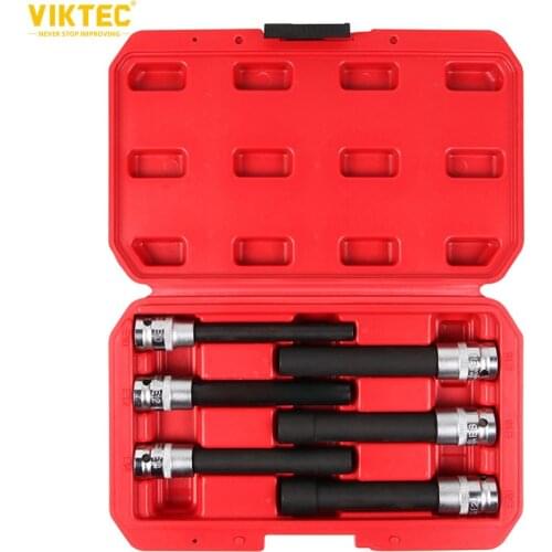 Viktec 6pcs T Star Socket Extra Long E Type 1/2" Socket E10-E20