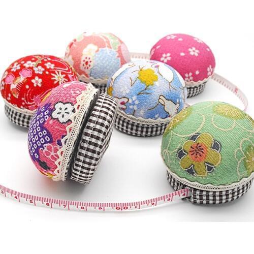 MIUSIE 1Pc Needle Pin Cushion+Ruler Handcraft Tool Cross Stitch Ball Shaped Sewing Home Fabric DIY Craft Holder Supplies