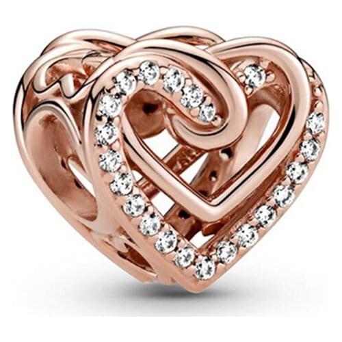 100% 925 Silver New Love Lingering Beads Suitable For The Original Pandora Bracelet Necklace Womens Diy Charm Jewelry