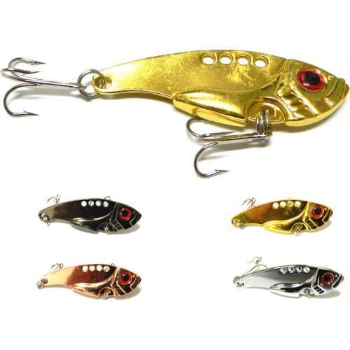 100Pcs Metal VIB Lures 5.5cm/11g Vibrations Spoon Lure Fishing Lure bait Bass VIB bait artificial bait cicada lure vibe baits