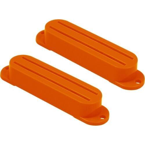 NEW 2pcs Electric Guitar Dual Rail Humbucker Pickup Covers Plastic Orange For FD Pickup Parts
