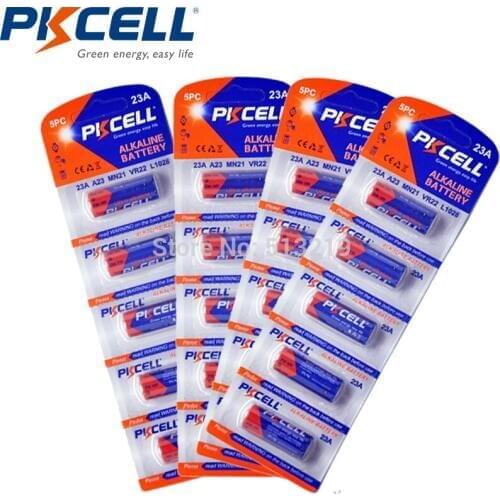 20PCS/4cards 23A12V 23A 21/23 23GA MN21 Alkaline Battery E23A LRV08 Dry Battery N21 EL12 Euqal to L1028