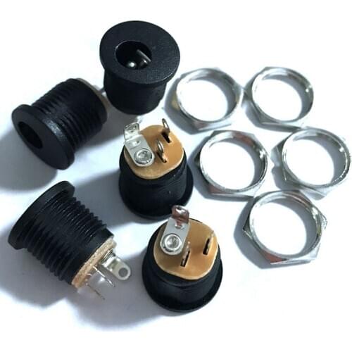 20PCS DC022 5.5*2.1 / 5.5 x 2.1mm DC Power Socket / DC Connector Panel Mounting DC-022 High quality DC socket 5.5x2.1