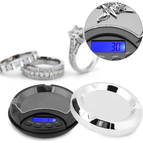 200g/0.01g Portable Ashtray Electronic Digital Jewelry Precision Scale with Digital Display Electric Scale