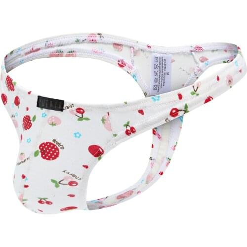 2019 Brand Mens cartoon printed Thongs G Strings Sexy Men Seamless Underwear men gay Underpants Man Bikini Briefs Jockstrap