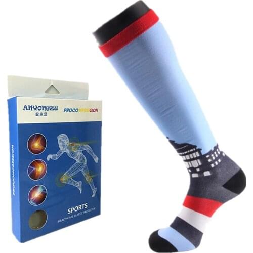 2019 Burst Sells High Quality Breathable Shaping Legs Men Women Medical Socks Jacquard Printing Special Boxed Compression Socks