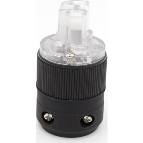 2pcs Rhodium plated Transparent EU /UK/UK IEC female AC connector for DIY HiFi Power Cable