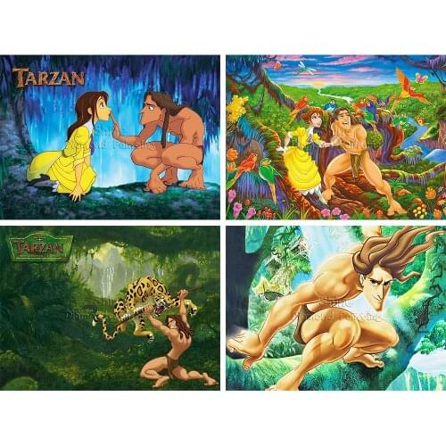 Diamond Painting Disney Tarzan Cartoon New Arrivals Forest Landscape Hobby Art 5D DIY Mosaic Embroidery Handicraft Home Decor