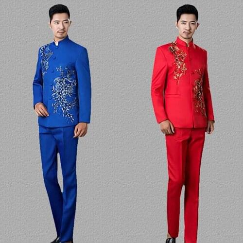 Sequins blazer men Chinese tunic suit jacket mens stage costumes for singers clothes dance star style dress masculino homme