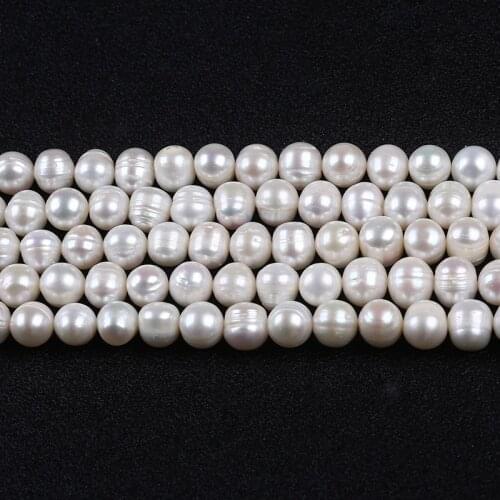 9-10mm Potato Shape Pearl Strand Big Size Beads For Making Necklace