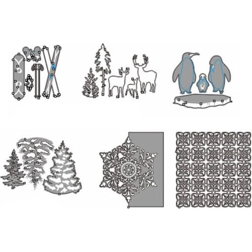 CH 2020 New Arrival Winter snowflake Stencil Metal Cutting Dies For Scrapbooking Practice Hands-on DIY Album Card Handmade Tools