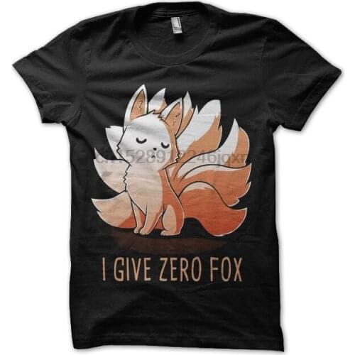 I Give Zero Fox Black Half Sleeve T Shirt