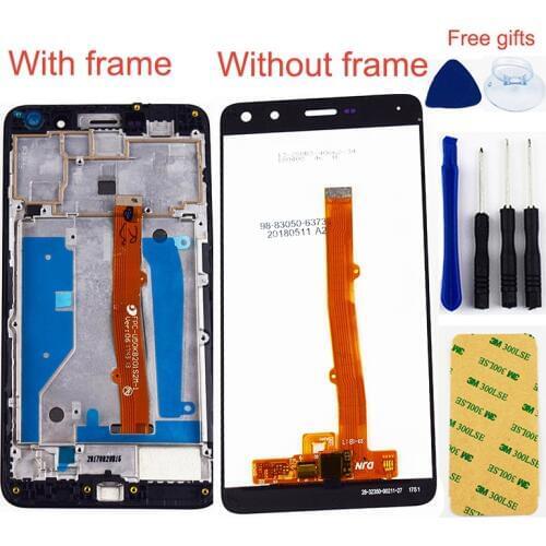 For Huawei Nova Young 4G LTE / Y6 2017 / Y5 2017 MYA-L11 MYA-L41 LCD Display + Touch Screen 5.0 inch Panel Sensor Assembly Frame