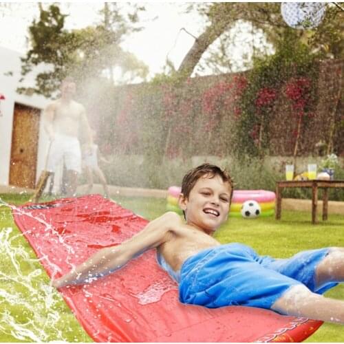 PVC Single Surf Racing Water Slide Lawn Sprinkler Mat Kids Water Game Toys Water Slide Spray Summer Water Games Toy toboggan