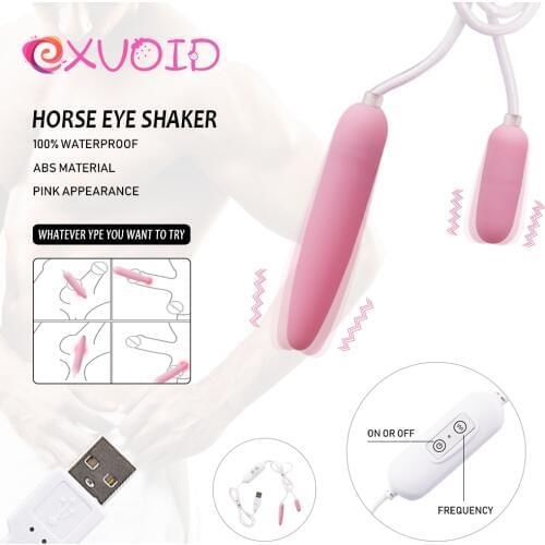EXVOID Masturbator Mini Vibrator Sex Toys for Couple Horse Eye Powerful Vibrating Clitoris Stimulator Double Jump Egg