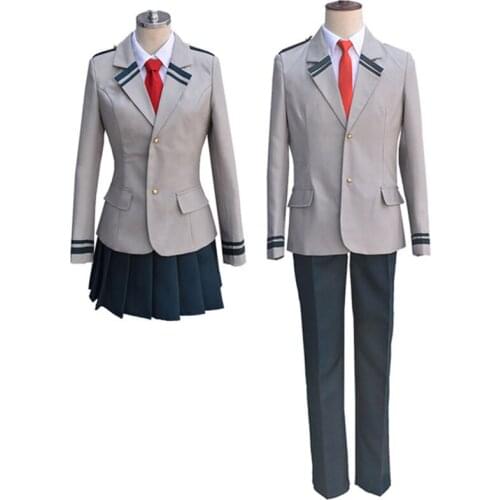 Anime Boku no Hero Academia Midoriya Izuku Bakugou Katsuki OCHACO URARAKA Cosplay Costume My Hero Academia School Uniform