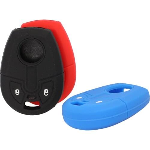Kutery Silicone Rubber Car Key Case For Fiat Remote Car Key Shell Case Cover Protecor 2Buttons Replacement