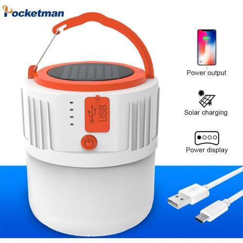 USB 42 Lamp Bead Solar Charging Light Energy-saving Bulb Night Market Lamp Mobile Outdoor Camping Power Outage Emergency Lamp