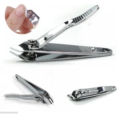 Silver Metal Hand Slant Nail Clipper Cuticle Cut Edge Finger Nail Clipper Pedicure Manicure Nail Art Cutter Trimmer Cutter Tools