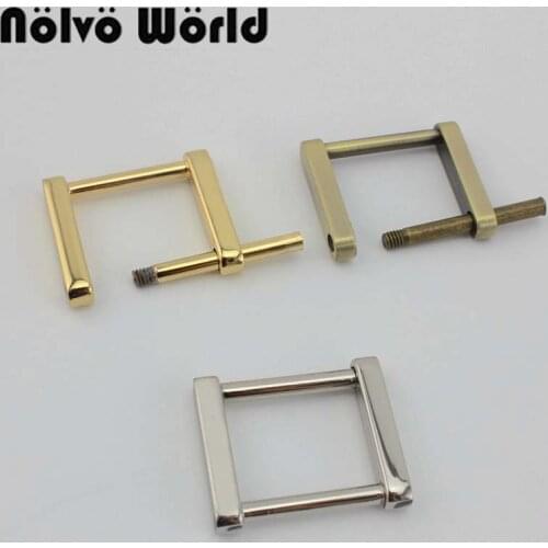 10pcs 19mm 25mm zinc alloy bags metal fitting hardware accessories square buckles,free dropship,hardware supplies screw