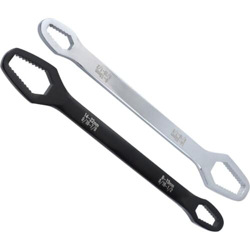 Metric 14-22mm & 8-13mm Flexible Head Spanner Gear Ratchet Wrench Steel