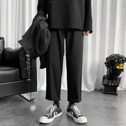 Mens Black Korean Harem Pants 2021 Japanese Streetwear Joggers Harajuku Sweatpants Hip Hop Casual Trousers Plus Size
