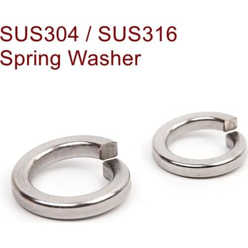 Stainless Steel A4 Spring Washer DIN127 SUS316 Elastic washer Lock washer M2--M20