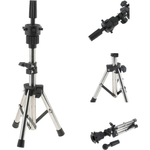 Adjustable Wig Stand Mannequin Tripod Holder for For Wig Making Hairdressing Foldable Hairdressers Salon Hair Wig Stands Tool