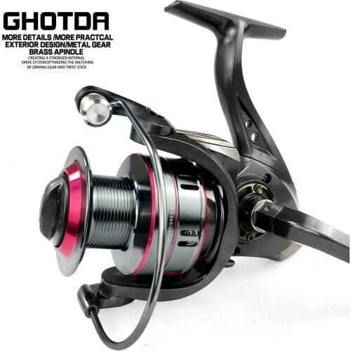GHOTDA Fishing Reel All Metal Spool Spinning Reel 12KG Max Drag Stainless Steel Handle Line Spool Saltwater Fishing Accessories
