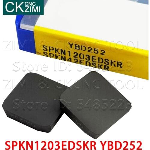 SPKN1203EDSKR YBD252 CNC Metal Blade Inserts Tungsten Carbide Four-Corner CNC Milling Machinery Cutting Tool SPKN for cast iron