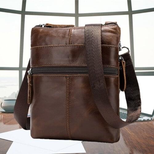 Men Shoulder Bag Genuine Leather Small Crossbody Bags For Men High Quality Male Messenger Bag Brand Hand Bag Flap Bolso Hombre