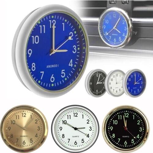 Car Clock Luminous Mini Automobiles Internal Stick-On Automotive Styling Digital Clocks Quartz Accessories Watch Mechanics O5P5