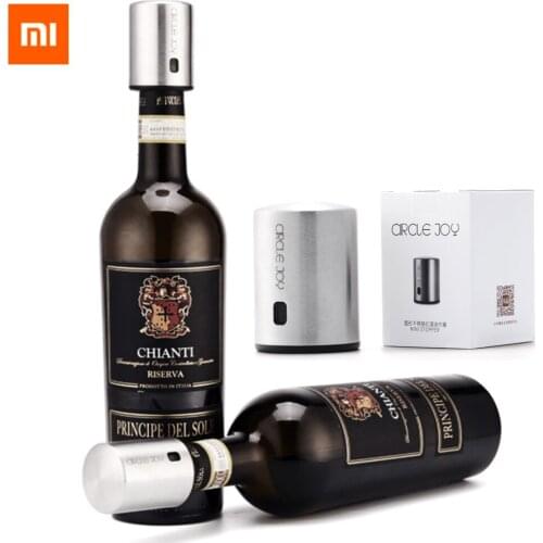 Xiaomi Smart Wine Stopper Stainless Steel Vacuum Memory Wine Stopper Electric Stopper Wine Corks Chain Crand-Circle Joy