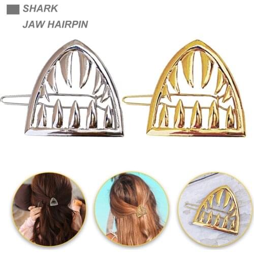 Shark Hairpin for Women Girls Vintage Hair Clamp Elegant Stylish Shark Jaw Barrette Hair Clips Hair Styling Accessories