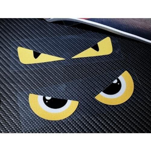 1 Pair Car Styling Vinyl Funny Evil Eyes Spay Peeping Motocycle Bike Helmet Decal Stickers