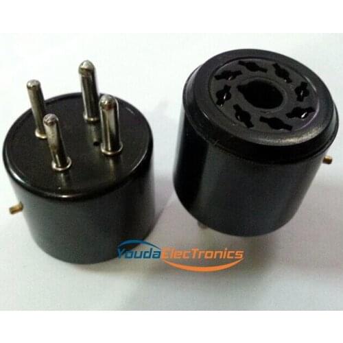1PC Silver plated 8pin to 4pin Vacuum Tube Socket Adapter for HIFI tube amplifier DIY
