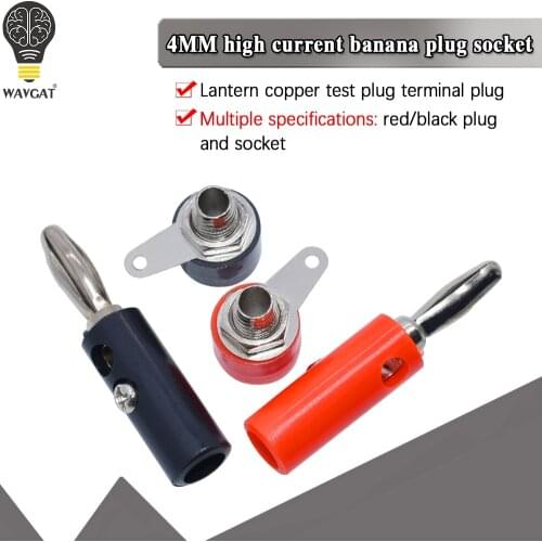 1male and Female 4mm Banana Plug Male and Female to Insert Connector Banana Pin DIY Model Parts Free Shipping Russia